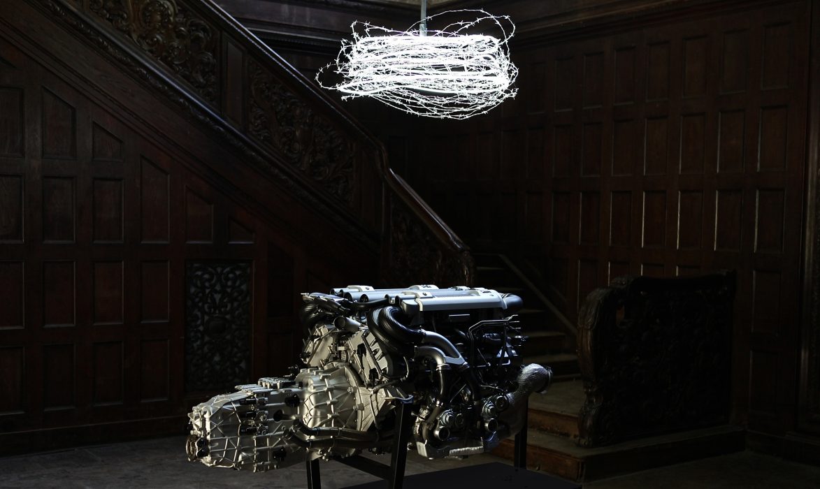 Mariana Vassileva 2011 Accelerator Engine bugatti veyron neon barbed wire Dimensions variable