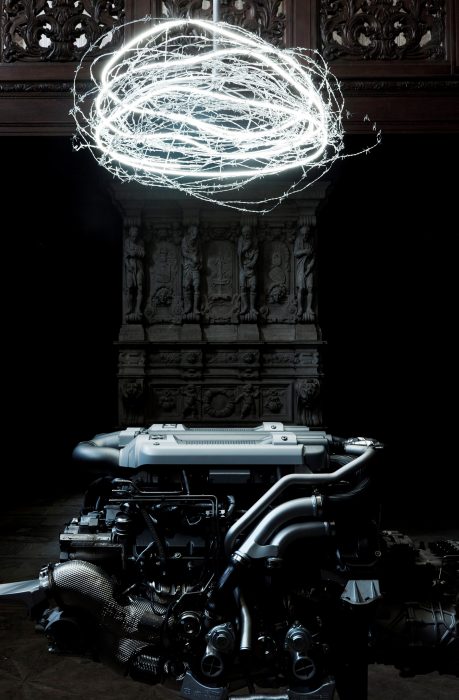 Mariana Vassileva 2011 Accelerator Engine bugatti veyron neon barbed wire Dimensions variable