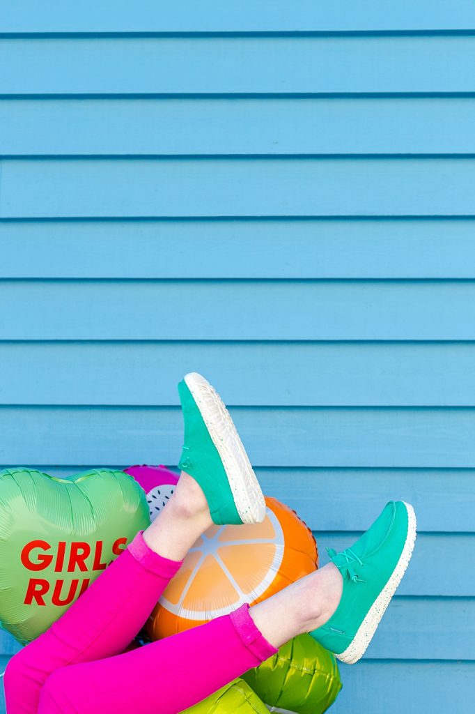 Colourful content creation for Hey Dude Shoes. Product photography & styling by Marianne Taylor.