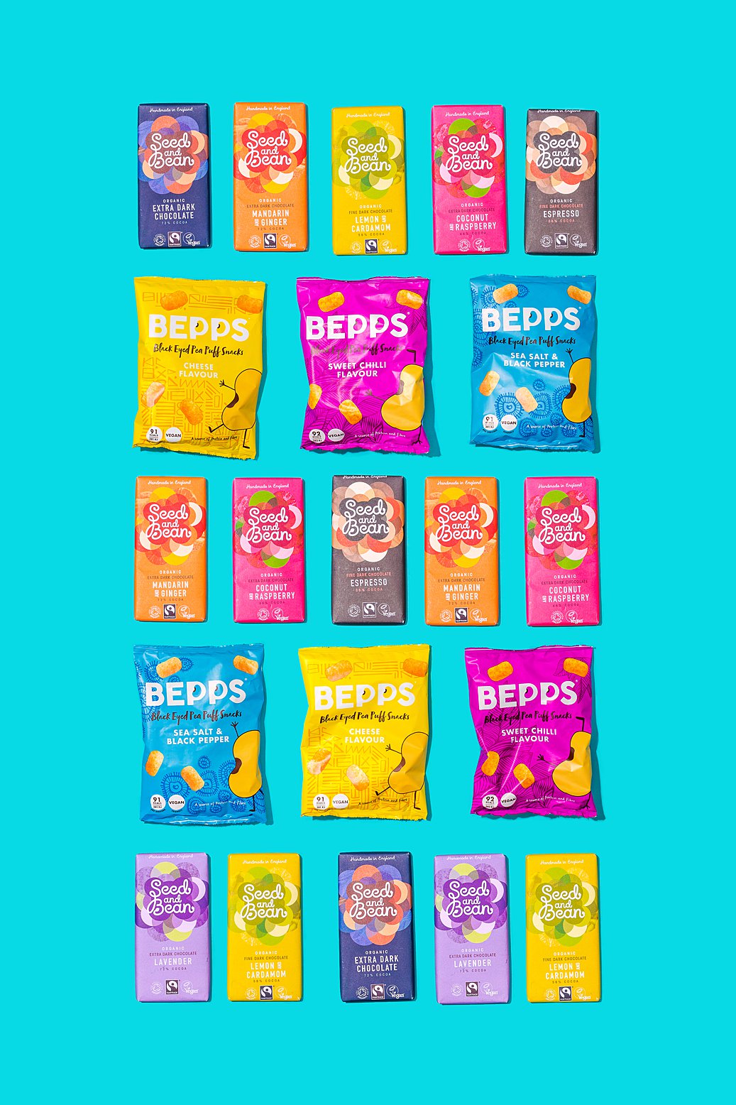 Product photography & content creation for Bepps Snacks. Product photography & styling by Marianne Taylor.