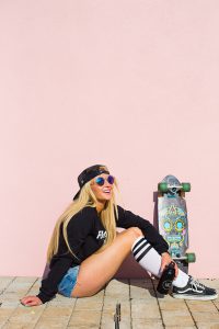 Monthly Gift Apparel Skater Girl Look Book. Product and Lifestyle Photography by Marianne Taylor.