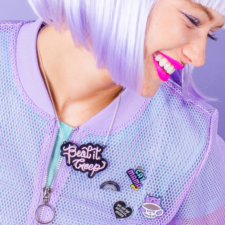 Colourful product photography for Punky Pins by Marianne Taylor.