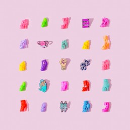 Colourful product photography styling and content creation for Punky Pins by Marianne Taylor.