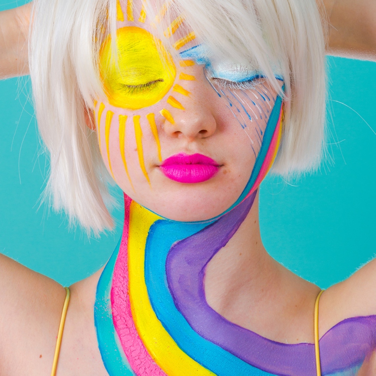 Rainbow facepainting by Colour Ahead. Photography & styling by Marianne Taylor.