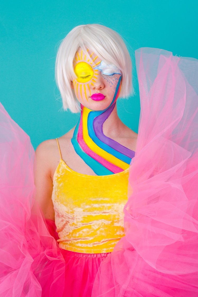 Rainbow facepainting by Colour Ahead. Photography & styling by Marianne Taylor.