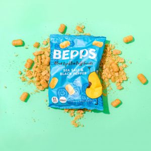 Colourful content creation for Bepps Snacks. Product & lifestyle photography by Marianne Taylor.