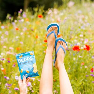 Colourful content creation for Bepps Snacks. Product & lifestyle photography by Marianne Taylor.