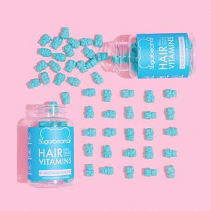 Colourful content creation for SugarBearHair vitamins. Styled product photography by Marianne Taylor.