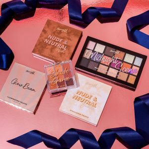 Beauty stills Christmas content creation for Barry M cosmetics bursting with colour. Styled makeup and cosmetics product stills photography by Marianne Taylor.