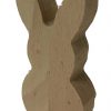 Osterdeko Figuren zum Aufstellen 5er-Set Designs sortiert aus Holz Buche 18mm