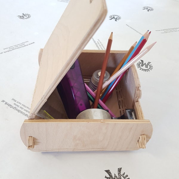 Klappbox mini mit Deckel 15cm x 15cm aus Holz