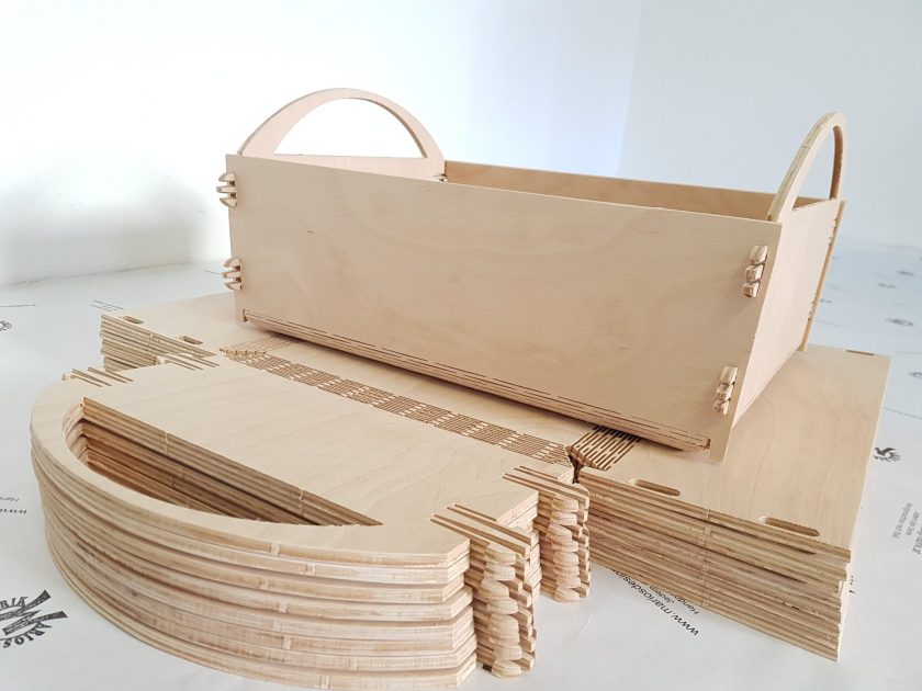 Klappbox Kiste Aufbewahrungsbox klappbar 40x30x15 cm aus Holz
