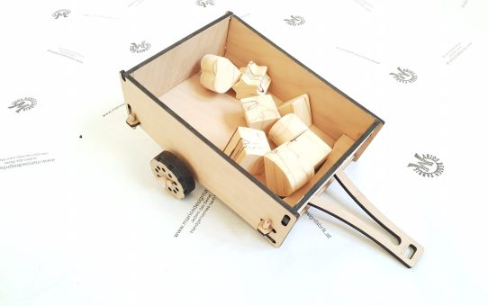Anhänger für Motorikspiel für Kleinkinder Design Fahrzeug Jeep aus Holz Buche