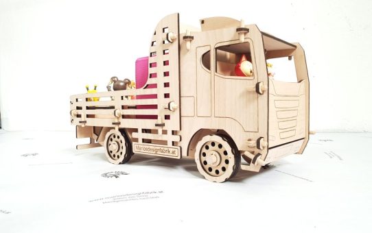 Tonieregal / Transporter Lastwagen für Toniebox und 14 Tonies 47x26x20 cm