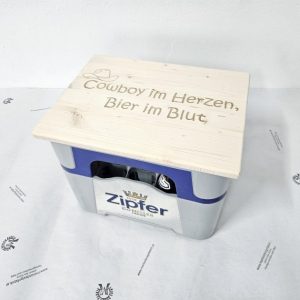 Sitzfläche für Bierkiste