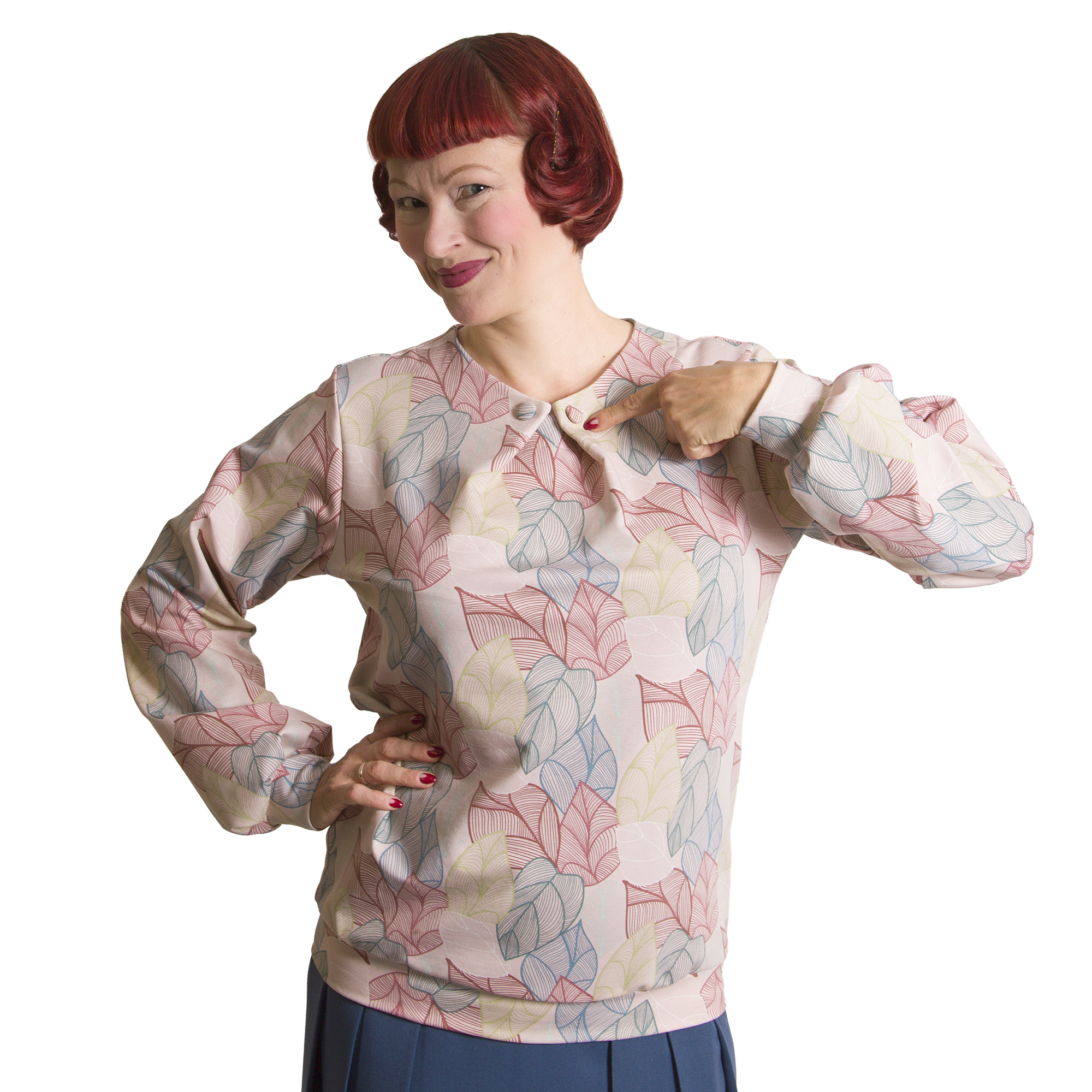 Long Pullover 20er Jahre AUTUMN LEAVES – Bild 3