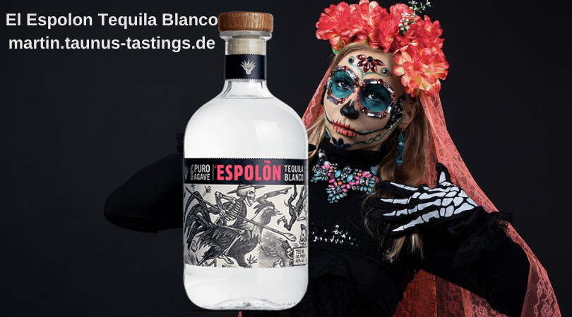 Eine Flasche El Espolon Tequila Blanco