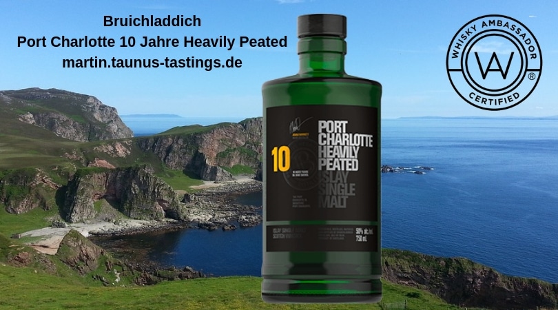 Eine Flasche Bruichladdich Port Charlotte 10 Jahre Heavily Peated