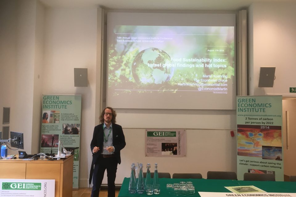 Presenting at the Green Economics Institute's annual conference