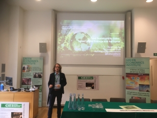Presenting at the Green Economics Institute's annual conference