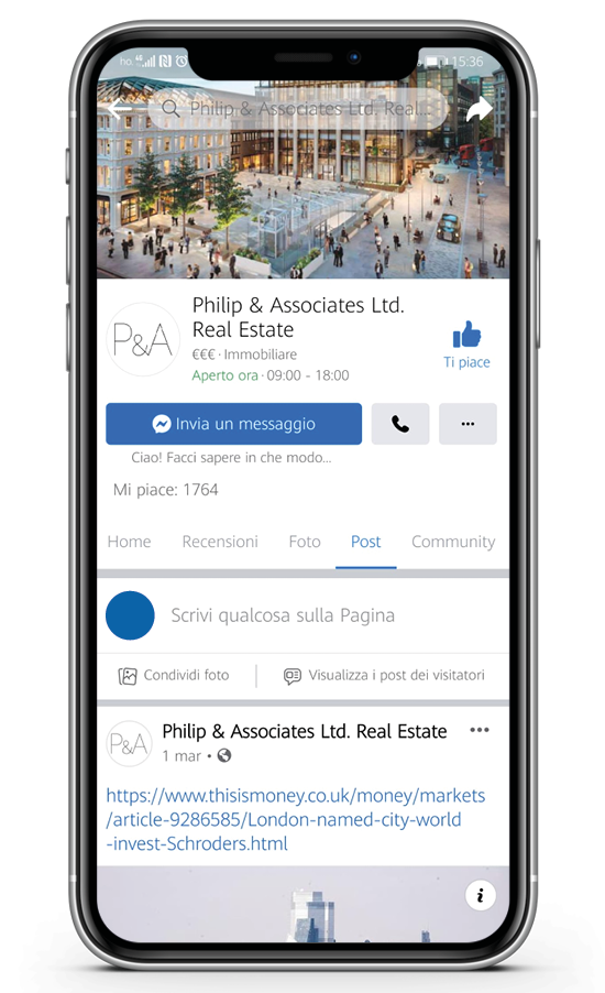 P&A sito mobile