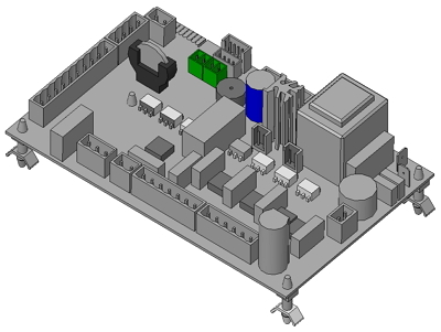 MCZ Hauptplatine mit eingegebenem Software MICRONOVA (41451400600D)
