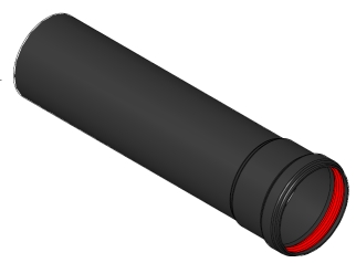 MCZ Rauchrohr Ø 80 mit Dichtung (41601402860)
