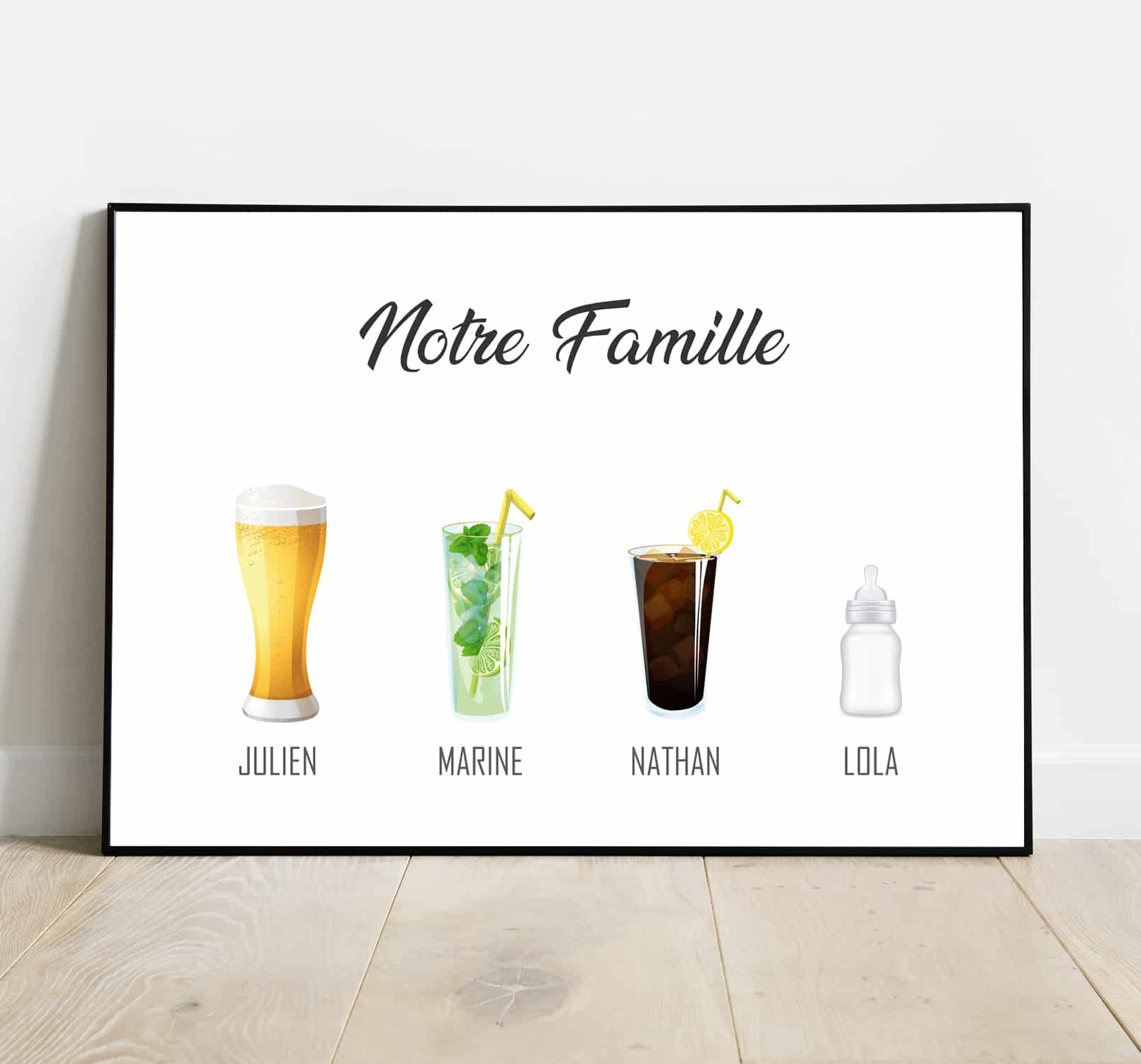 Affiche famille boissons