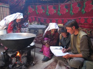 Jens Soelberg Interviewer kirgiziske nomader i Afghanistans Pamirbjerge.