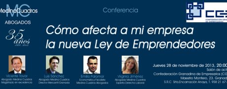 Conferencia Medina Cuadros Granada ley de emprendedores