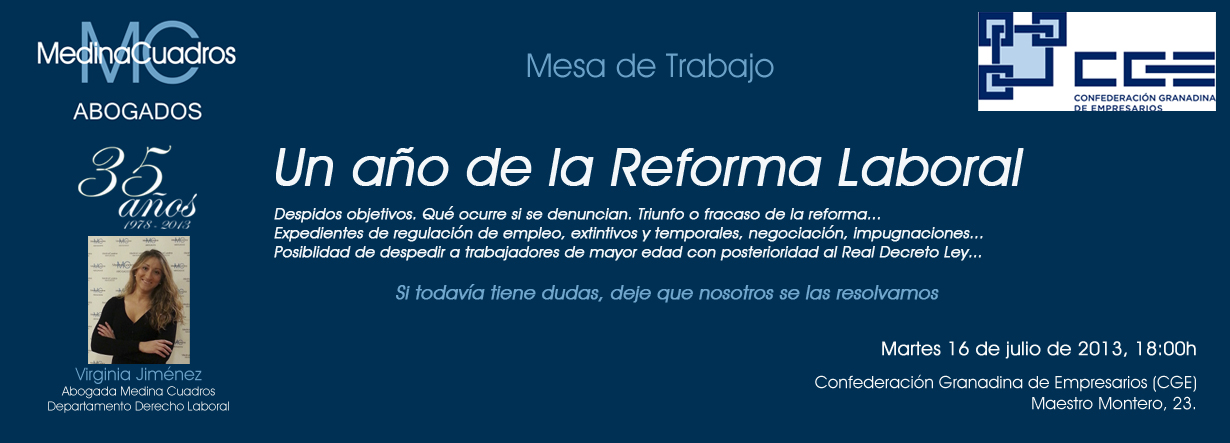 Conferencia reforma laboral Medina Cuadros