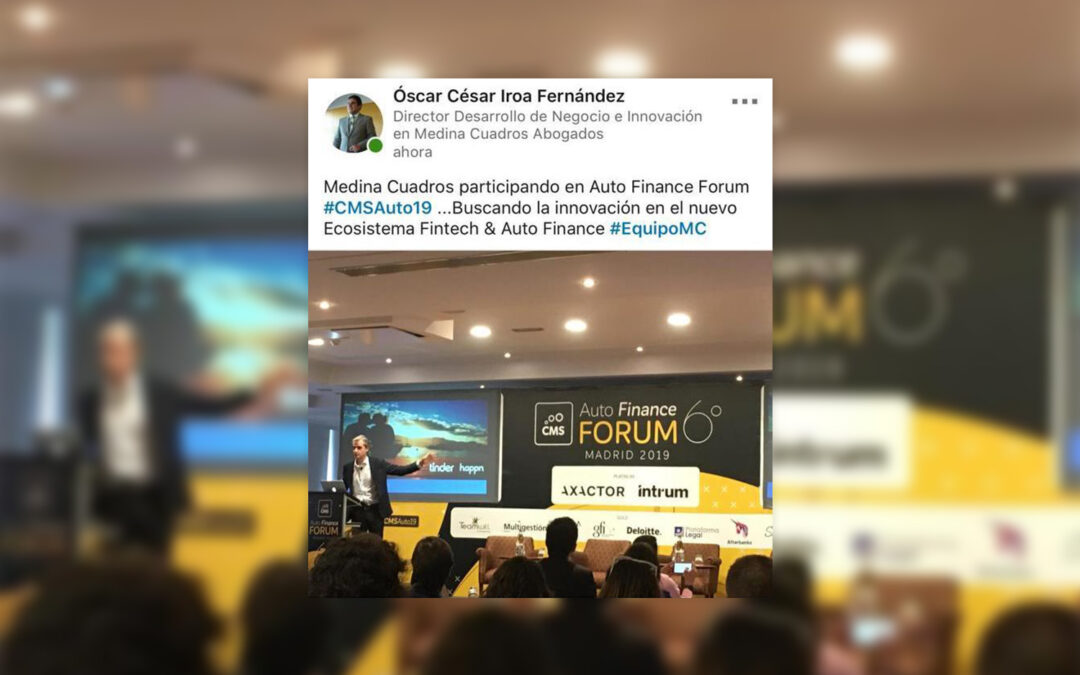 Medina Cuadros protagonist at the Auto Finance Forum