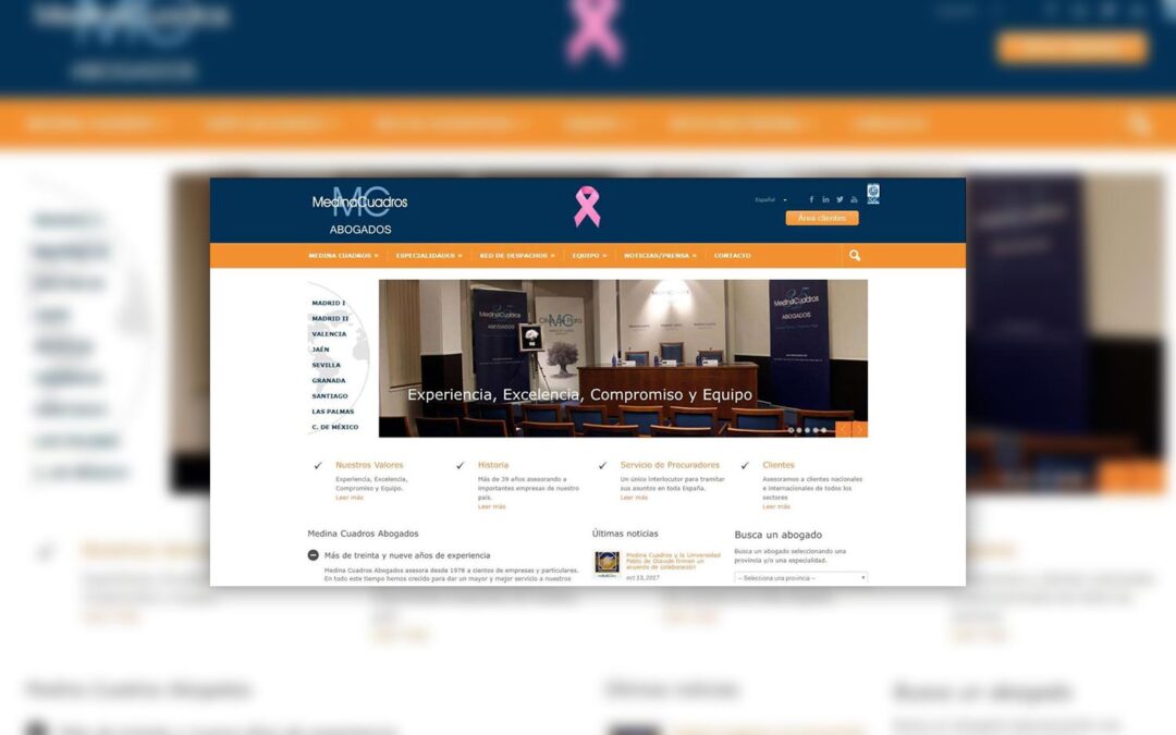 Un año más, el 19 de octubre, Medina Cuadros se suma al rosa y conmemora el Día Mundial Contra el Cáncer de Mama