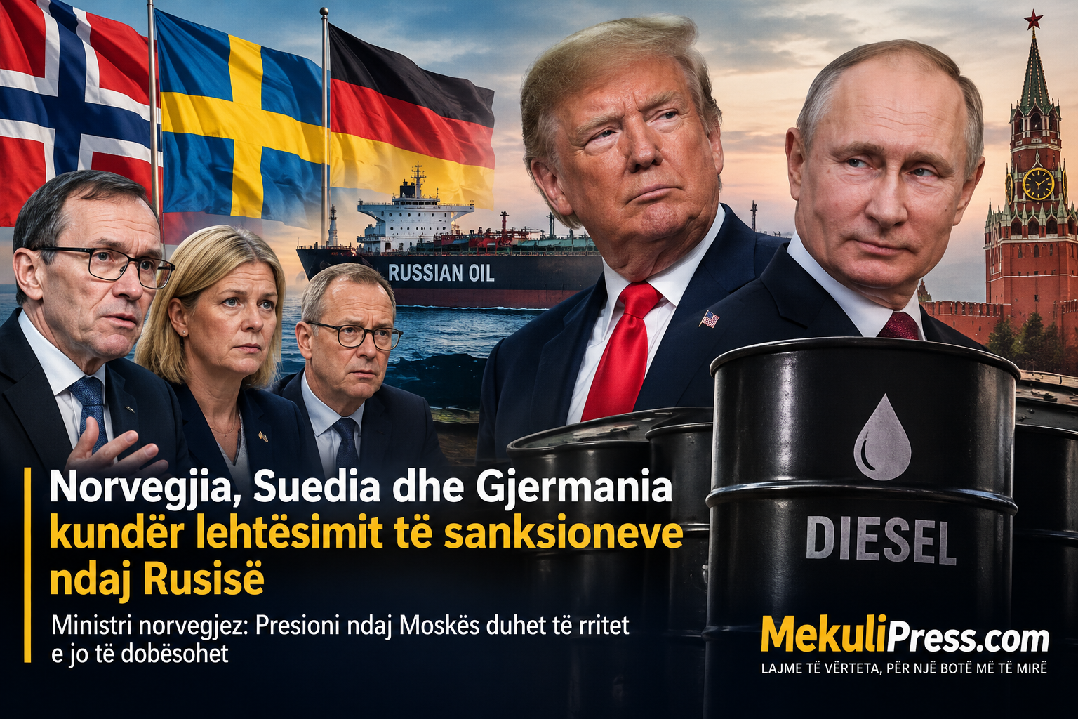 Norvegjia  Suedia dhe Gjermania kundër lehtësimit të sanksioneve ndaj Rusisë