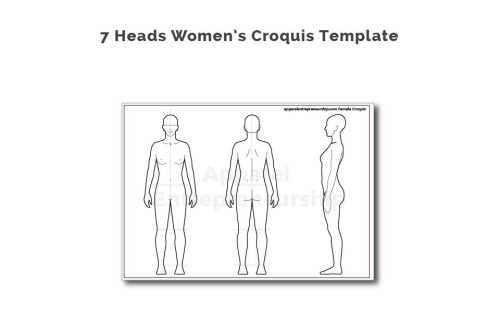 7 heads womens croquis template-09