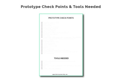 AE_Prototype check points & tools needed