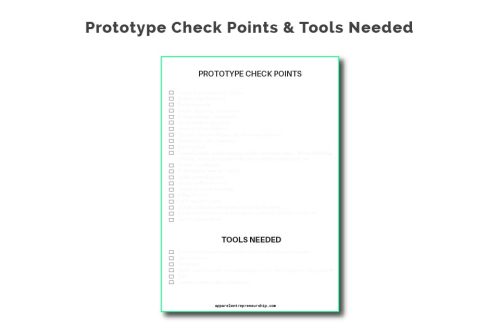 AE_Prototype check points & tools needed