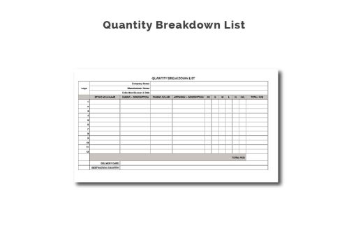 Quantity Breakdown Template-09