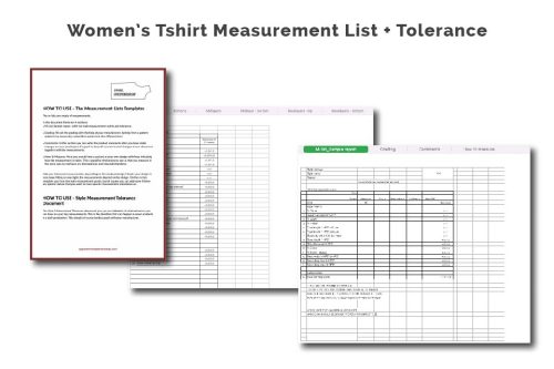 W's tshirt measurement list and tolerance-04