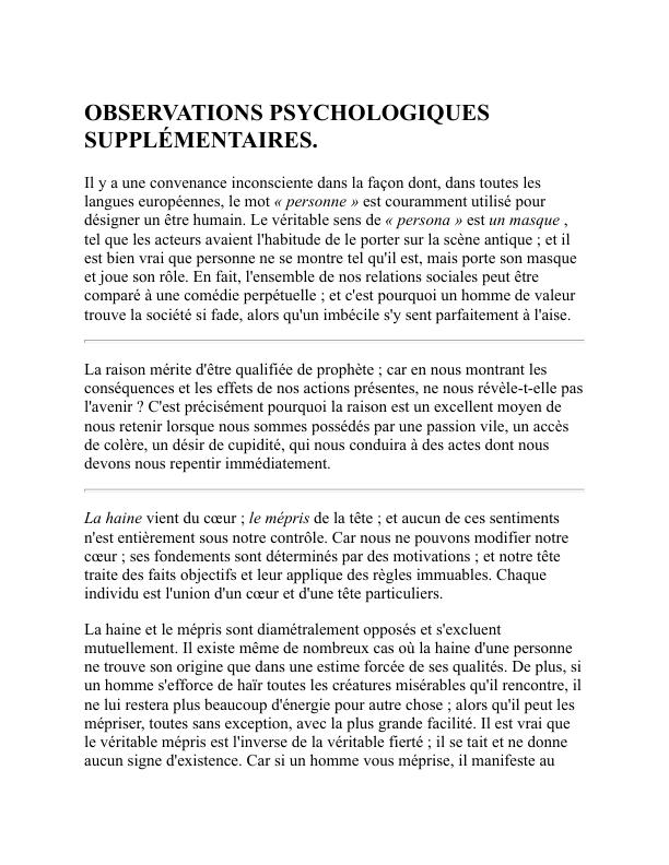 Les Essais d'Arthur Schopenhauer ; Études sur le pessimisme - Arthur Schopenhauer (The Essays of Arthur Schopenhauer; Studies in Pessimism - Francais) - Image 2
