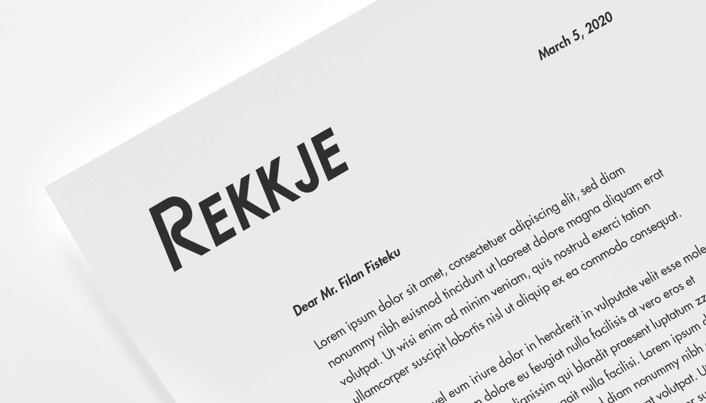 Rekkje Letterhead Rekkje Letterhead