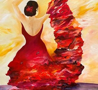 Plakat spansk flamencodanser maleri