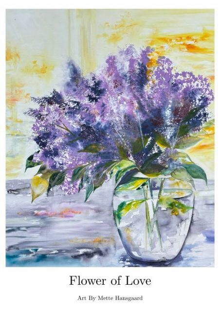 plakat med blomster - Flower of love