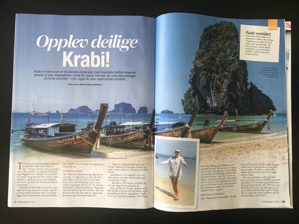 Reiseartikkel om Krabi, Thailand Tekst og foto: Mette Solberg Fjeldheim