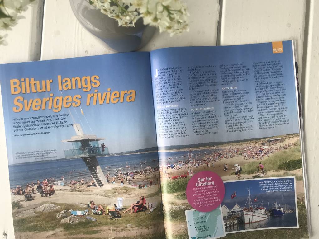 Reiseartikkel om Halland, Sverige, i Norsk Ukeblad. Tekst og foto: Mette Solberg Fjeldheim