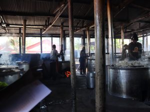 Kitchen staff exposed to constant smoke