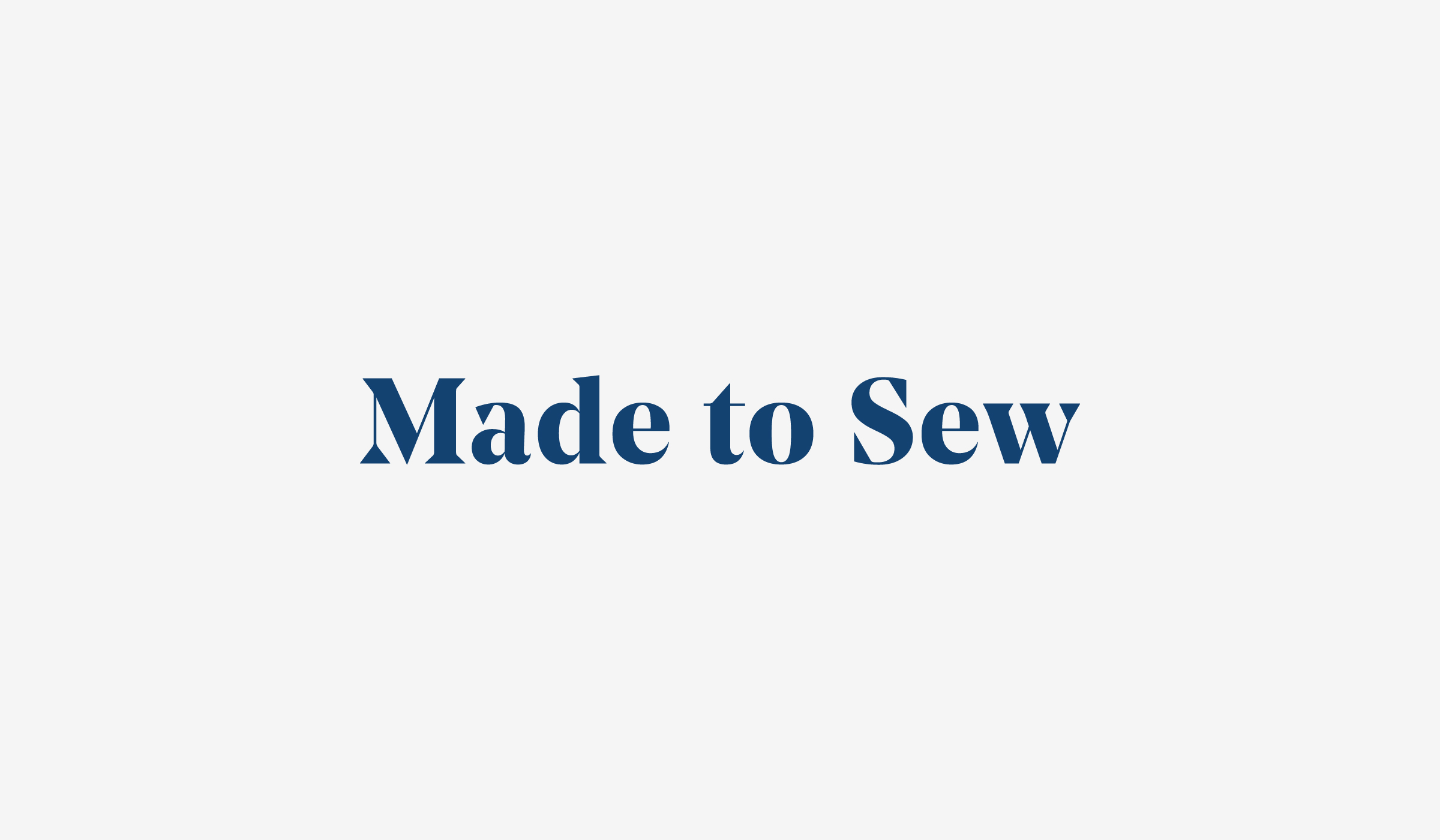 Close up of the Made to Sew logo