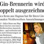 Gin-Brennerin wird doppelt ausgezeichnet