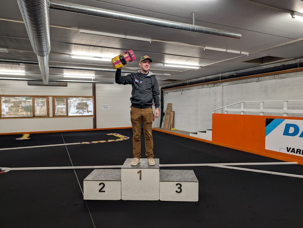 Vinner av C-finale M-chassis, Martin Bø, Oslo Modellbilklubb