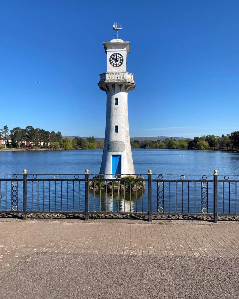 Roath Park Lighthouse which will be lit up pink and blue for baby loss awareness